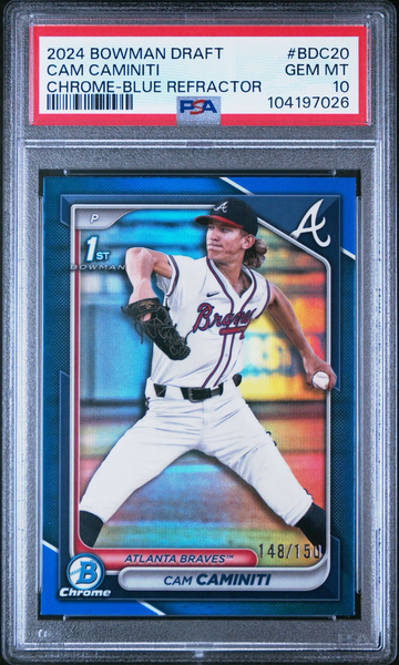 2024 Bowman Draft Chrome Cam Caminiti Blue Refractor /150