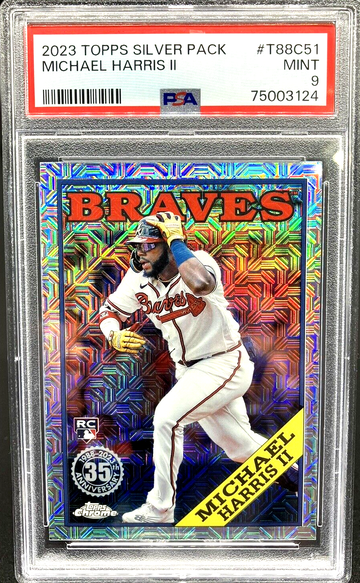 2023 Topps Silver Pack Michael Harris II - 1988 Style Chrome Mojo RC *PSA 9 MINT