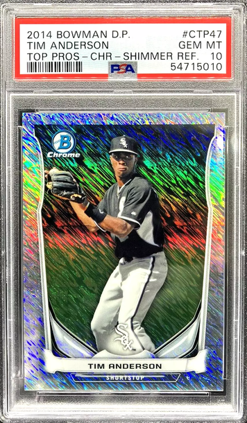 2014 Bowman Chrome Draft Tim Anderson Shimmer Refractor #12/15 *PSA 10 GEM MT*