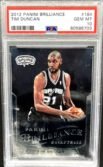 2012-13 Panini Brilliance Tim Duncan #184 * PSA 10 GEM MINT * Spurs HOF