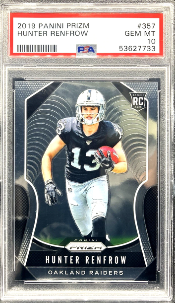 2019 Panini Prizm Hunter Renfrow RC #357 * PSA 10 GEM MT * Raiders Pro-Bowl WR