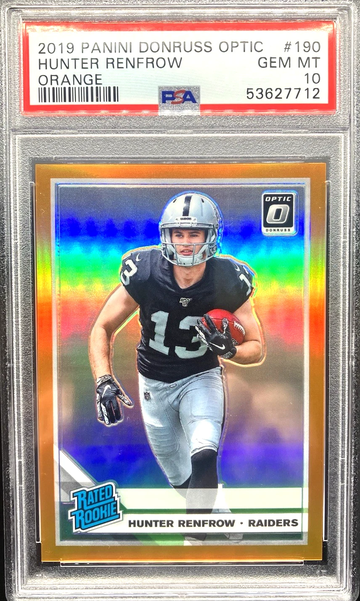2019 Donruss Optic Hunter Renfrow Orange Prizm RC #/199 * PSA 10 GEM MT * Rookie
