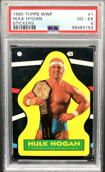 1985 Topps WWF Hulk Hogan Stickers #1 * PSA 4 VG-EX * WWE HOF Legend