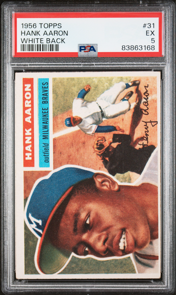 1956 Topps Hank Aaron PSA 5 White Back