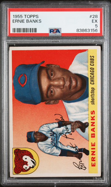 1955 Topps Ernie Banks PSA Grade 5