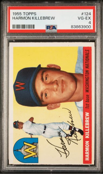1955 Topps Rookie Harmon Killebrew PSA Grade 4