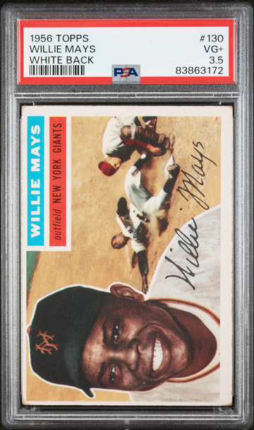 1956 Topps Willie Mays PSA Grade 3.5