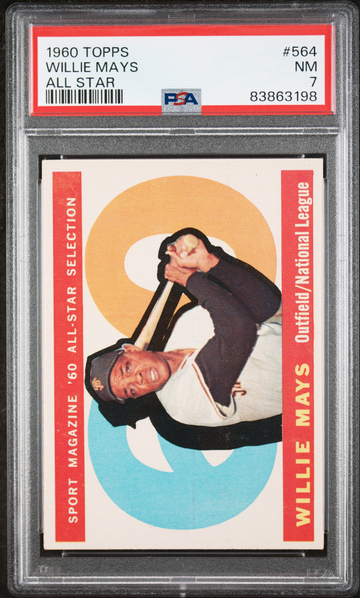 1960 Topps All Star Willie Mays Baseball Card PSA 7