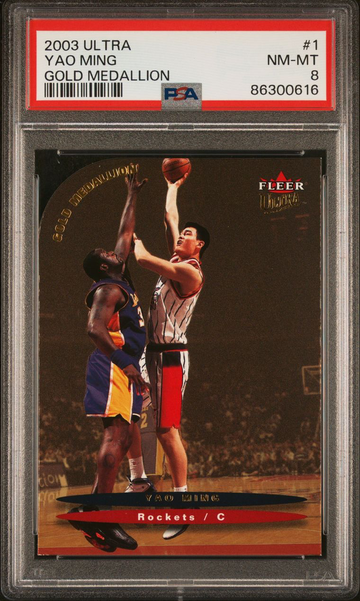 2003 Fleer Ultra Yao Ming Gold Medallion PSA 8 NM-MT