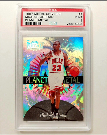 1997-98 Metal Universe Michael Jordan Planet Metal PSA 9 #1