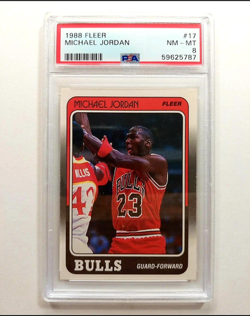 1988 Fleer Michael Jordan PSA 8 #17