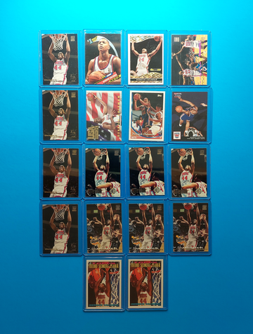 Derrick Coleman 18 card lot.