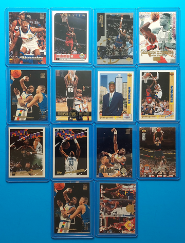 Dikembe Mutombo RC/Base lot of 14.