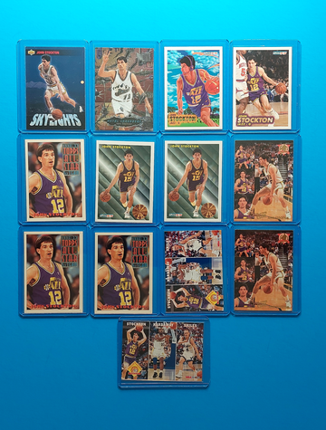 John Stockton 13 card lot.
