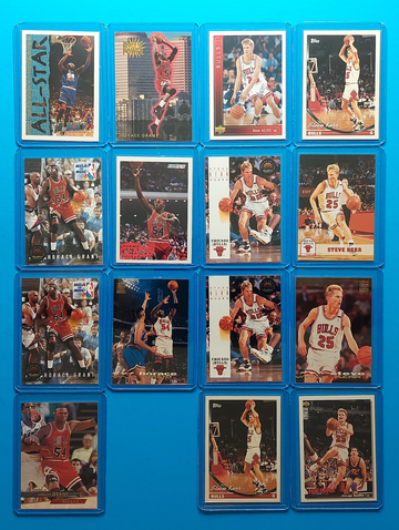 Steve Kerr and Horace Grant 15 card lot.