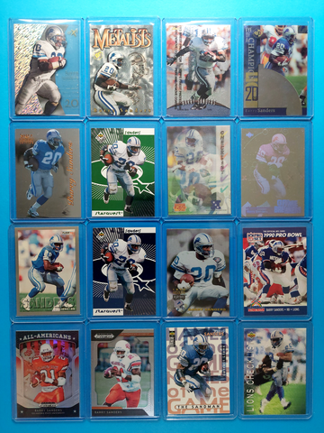 76ct. NFL RB Legends Barry Sanders, Emmitt Smith, Eddie George, Dorsey Levens, & Jerome Bettis