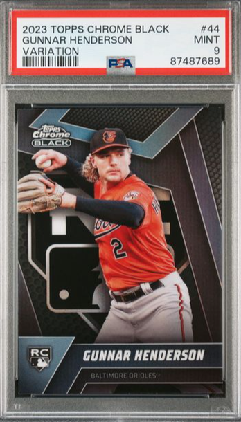2023 Topps Chrome Black Gunnar Henderson Variation PSA 9
