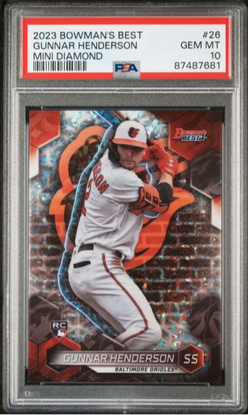 2023 Bowman's Best Gunnar Henderson RC Mini Diamond PSA 10