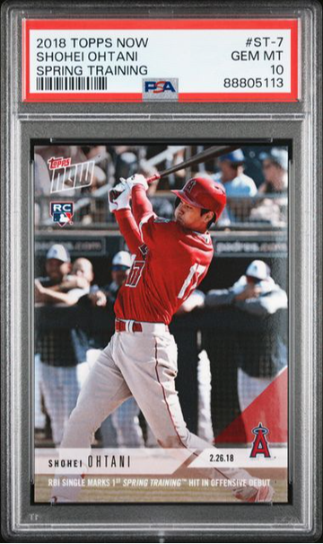 2018 Topps Now Shohei Ohtani PSA 10