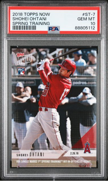 2018 Topps Now Shohei Ohtani PSA 10