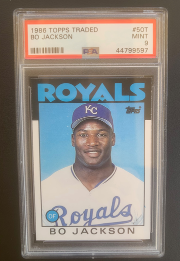 1986 Topps Traded Bo Jackson PSA 9 MINT #50T