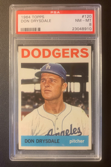 1964 Topps Don Drysdale PSA 8 NM-MT HOF #120