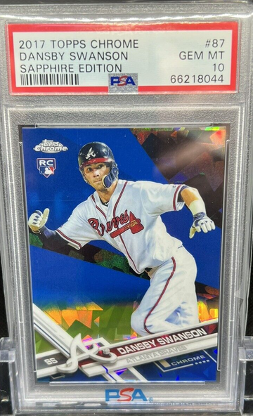 2017 TOPPS CHROME SAPPHIRE EDITION DANSBY SWANSON RC PSA 10!!