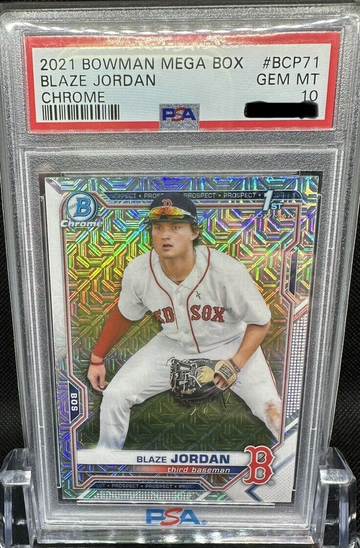 2021 BOWMAN CHROME PROSPECTS BLAZE JORDAN MEGA BOX PSA 10!