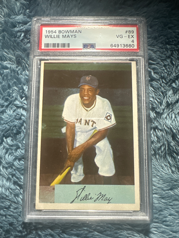 1954 bowman willie mays psa 4 sharp!
