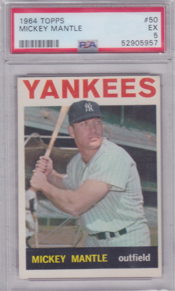1964 Topps Mickey Mantle #50 PSA 5
