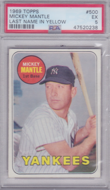 1969 Topps Mickey Mantle #500 PSA 5