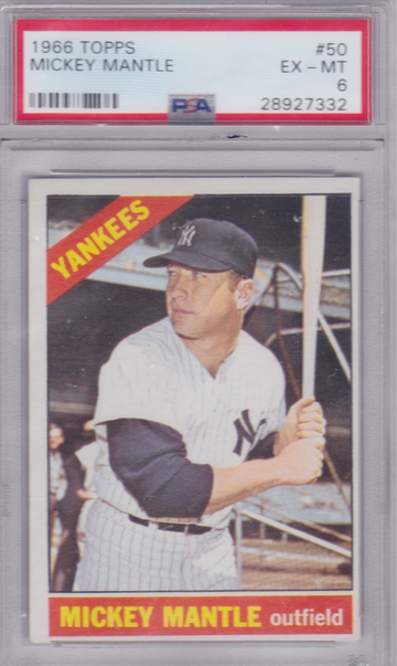 1966 Topps Mickey Mantle #50 PSA 6