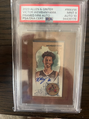 2023 Allen & Ginter Victor Wembenyama Framed Mini Auto With STAR inscription