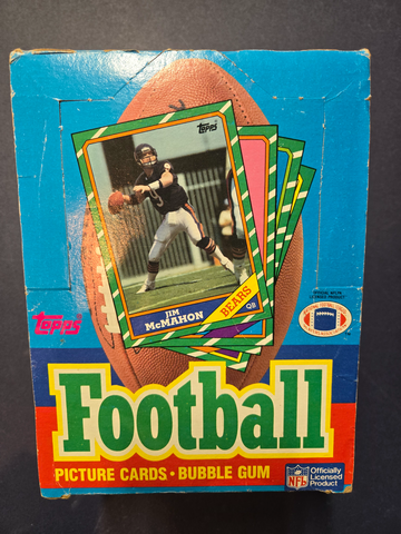 1986 Topps Football Wax Box, 36 Packs, NON-AUTHENTICATED (Please read)