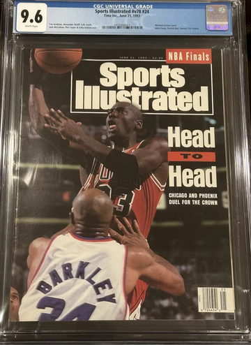 CGC 9.6 1993 sports illustrated Jordan on cover Head to Head 