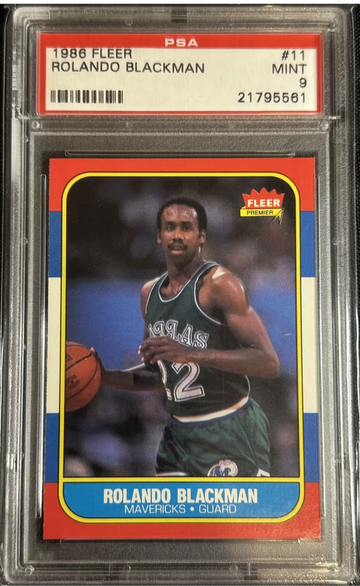 1986-87 fleer Rolando Blackman psa 9