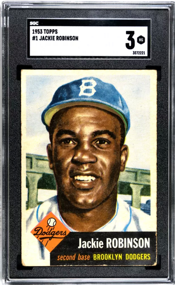 1953 topps # 1 Jackie Robinson sgc 3
