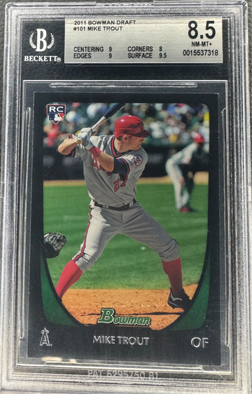 2011 Bowman Mike Trout BGS 8.5 