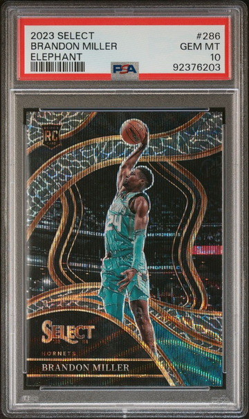 2023 SELECT BRANDON MILLER ROOKIE ELEPHANT PSA 10