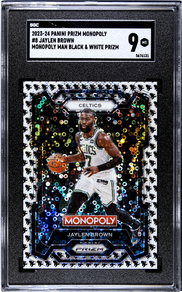 2024 PRIZM MONOPOLY JAYLEN BROWN MONOPOLY MAN SGC 9