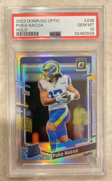 Puka Nacua 2023 Donruss Optic Holo PSA 10 Rookie Card