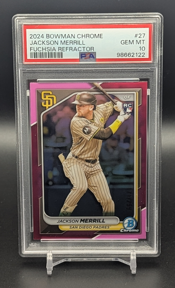 2024 Bowman Chrome Jackson Merrill Fucshia PSA 10