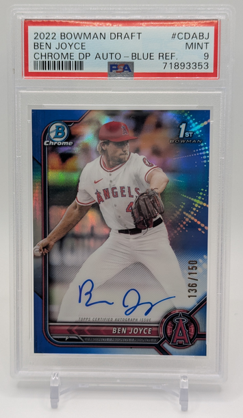 2022 Bowman Draft Chrome Ben Joyce Blue Auto PSA 9