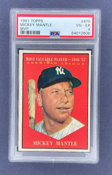 1961 Topps Mickey Mantle MVP #475 PSA 4