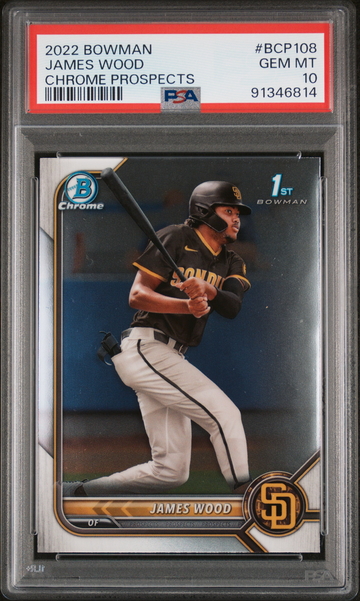 2022 Bowman Chrome Prospects James Wood PSA 10
