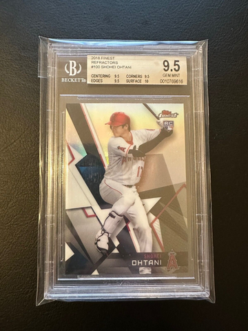 2018 Topps Finest Shohei Ohtani Refractor #100 BGS 9.5 GEM MINT+