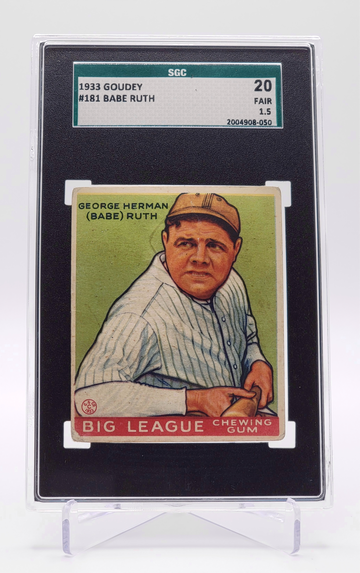 1933 Goudey Babe Ruth #181 SGC 1.5 - Centered, Great Color