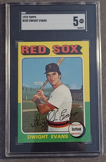 1975 Topps #255 Dwight Evans SGC 5