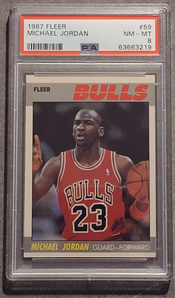 1987 Fleer #59 Michael Jordan PSA 8