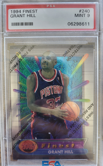 1994 Topps Finest Grant Hill HOF RC PSA 9